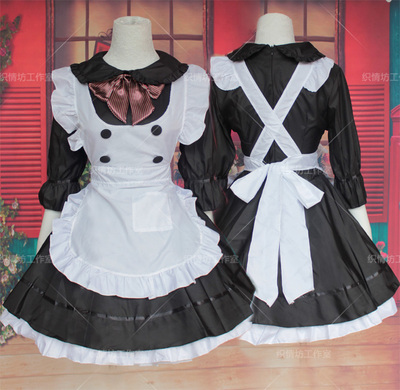 taobao agent Black and white Japanese clothing, small princess costume, cosplay, Lolita style