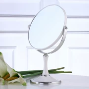 Gương phóng đại hai mặt Máy tính để bàn cao cấp Thời trang làm đẹp Châu Âu Gương trang điểm lớn 8 inch Gương trang điểm HD - Gương