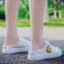 Mùa hè không có gót nửa giày vải phụ nữ 2018 mới của Hàn Quốc phiên bản của hoang dã ulzzang Harajuku lười biếng giày trắng Plimsolls