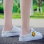 Mùa hè không có gót nửa giày vải phụ nữ 2018 mới của Hàn Quốc phiên bản của hoang dã ulzzang Harajuku lười biếng giày trắng giày thể thao nữ