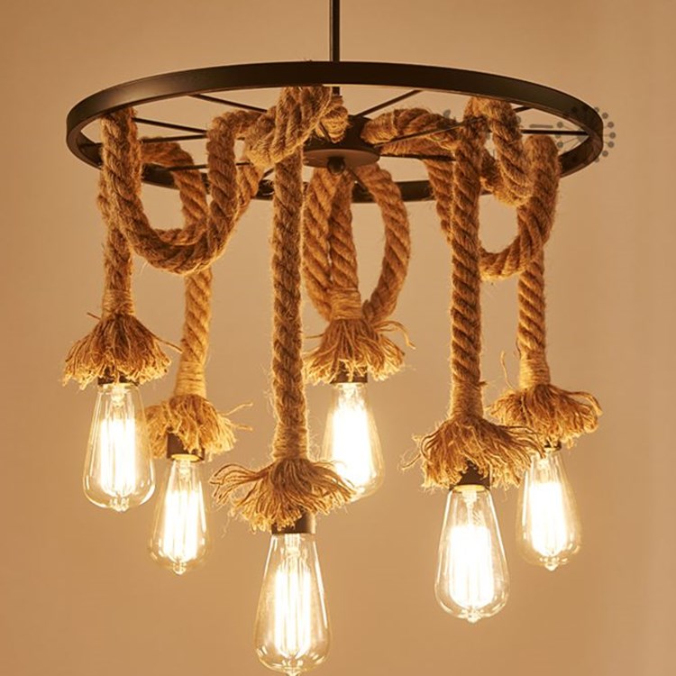 E27 Iron Ceiling Light Hemp Rope Chandeliers Lighting Pendant Image Is Loading E27 Iron Ceiling Light Hemp Rope Chandeliers Lighting