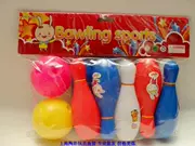 Trẻ em của đồ chơi mô phỏng màu hollow bowling thể thao đồ chơi bowling bag 10 chai 2 balls