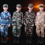 Phù hợp với trẻ em trang phục của trẻ em sinh viên đào tạo quân sự ngụy trang quần áo nam giới và phụ nữ quần áo trẻ em cha mẹ và con air force đồng phục khác quần áo mùa hè đẹp cho bé