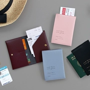 Hàn Quốc chính hãng sáng tạo túi ngắn hộ chiếu du lịch xách tay tài liệu du lịch túi màu da rắn hộ chiếu đặt giấy kẹp