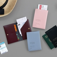 Hàn Quốc chính hãng sáng tạo túi ngắn hộ chiếu du lịch xách tay tài liệu du lịch túi màu da rắn hộ chiếu đặt giấy kẹp túi đựng giấy tờ ô tô