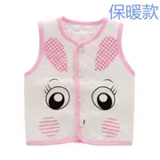 Bé vest vest nam giới và phụ nữ bé mùa xuân và mùa thu ấm vest vai sơ sinh thiết kế bông bụng cộng với bông cardigan trang phục