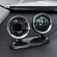 Car Thermometer Compass Ornament ABS Automobiles Interior De