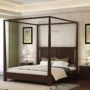 Pine 2 người cung cấp hướng dẫn cài đặt cấu trúc khung thiết kế tổng thể cạnh giường đồ gỗ vững chắc bốn trụ cột mẫu giường đẹp 2020
