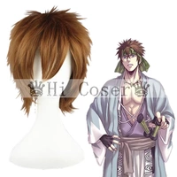 Hicoser <沙 - Tôi yêu Luo Yongcang mới tám> tóc giả cosplay màu đỏ nâu 30cm 014A - Cosplay cosplay 18