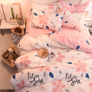 Bắc Âu đơn giản bông dày chà nhám 4 bốn bộ bông ấm sinh viên Hàn Quốc 3 ba bộ giường mùa thu và mùa đông 笠