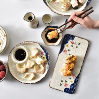 Đảo Gile tuyết tự hào Hanmei bát gốm vẽ tay phong cách Nhật Bản bát ramen gia dụng Bộ đồ ăn bằng gốm bát đĩa bát cơm - Đồ ăn tối đũa ăn cơm