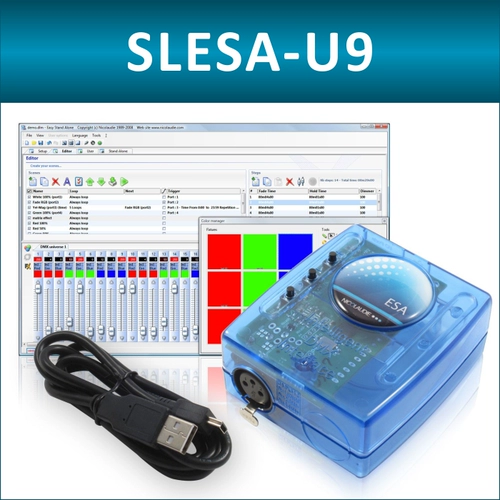 Slesa-U9 подлинный подлинный USB-DMX512 Контроллер отключения контроллера DMX светодиод