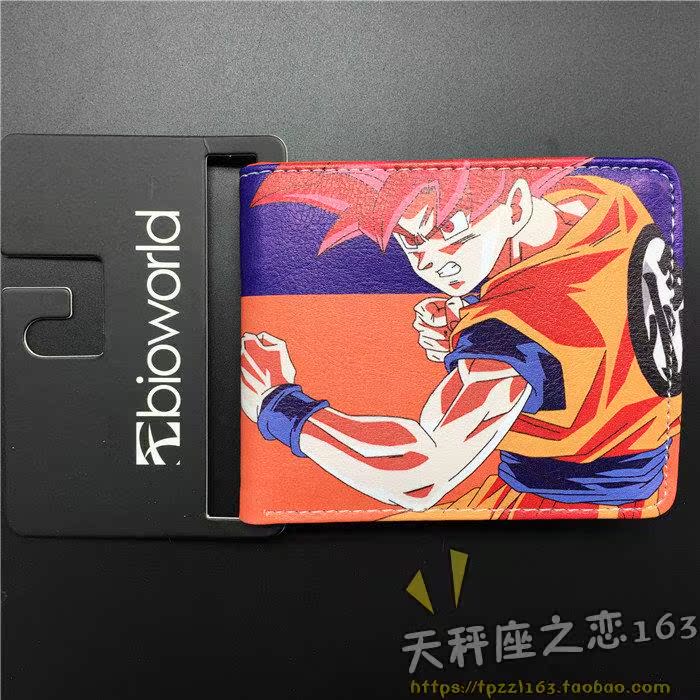 Dragon Ball KCartoon comic Dragon Ball DRAGONBALL Sun WuKong Saiya people PU student children wallet free shipping