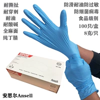 Синий одноразовый Ding Qing Glove Castic Care Резиновый масло -устойчивый