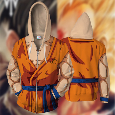 taobao agent Dragon Ball, sports clothing, sports sweatshirt, hoody with zipper, 3D