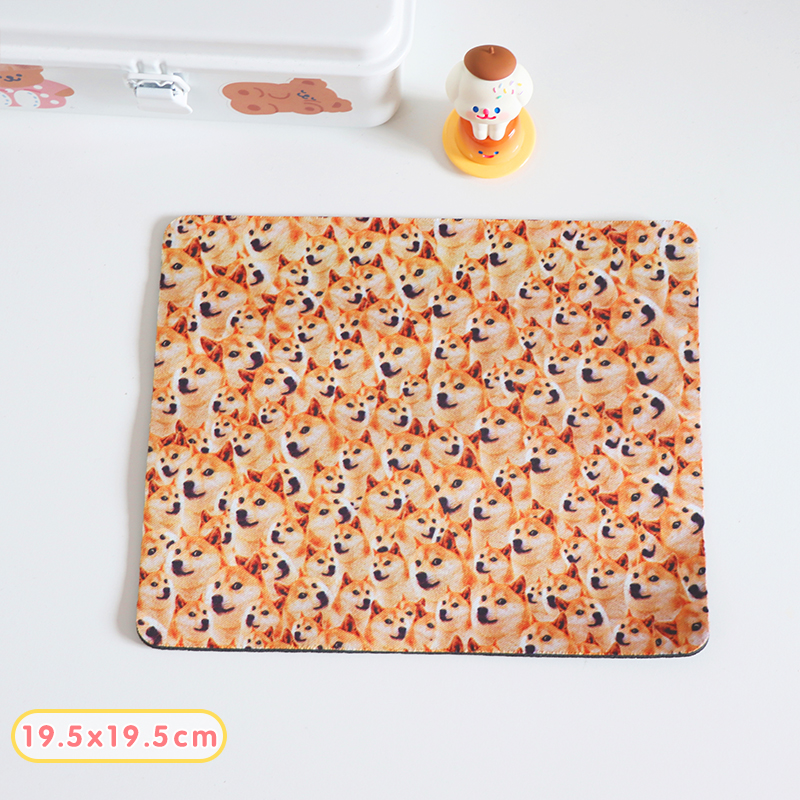 Square Doglovely Cartoon originality Mouse pad Girlish heart student desktop Table mat heat insulation Coaster trumpet Cushion Mouse Cushions