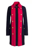 Длинное шерстяное шерстяное пальто, средней длины, США