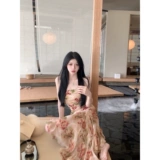 Джилл старшая сестра, они сказали, что это богатая семья, романтическое платье с цветочной трубкой Длинное платье