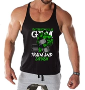 Hulk tập thể dục vest thể hình vest nam khô nhanh cotton lỏng cơ bắp loại I thể thao vest nam