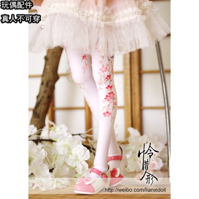 taobao agent 3 -point BJD overweed socks anti -dye plum blossom cherry blossom Alice DD SD AS 3 points bjd socks