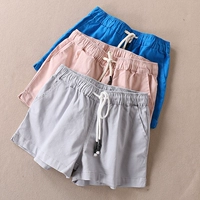Chất lượng khen ngợi phiên bản của các loại mùa hè đàn hồi eo nghệ thuật quần short hoang dã mỏng quần chân rộng WB3239-3236 quần short jean nữ cạp cao