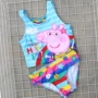 Cô gái nữ bé sọc dễ thương phim hoạt hình lợn chia vest áo tắm bãi biển bikini nhanh chóng làm khô áo tắm quần áo trẻ em nam