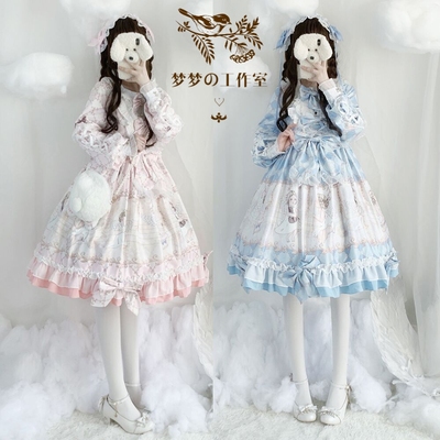 taobao agent Japanese autumn dress, Lolita style, long sleeve, Lolita OP