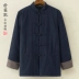 Bông đậm! Clip nam cotton ấm áp Clip ấm áp 袄 Retro Nút khóa áo dày của Trung Hoa - Bông Bông