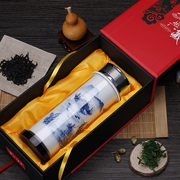 Jingdezhen gốm sứ sức khỏe nam nữ thay đổi màu cốc cốc đôi nắp cốc trà thủy tinh kinh doanh văn phòng quà tặng cốc - Tách