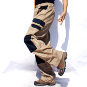 Quần âu nam thẳng quần bảo hộ lao động làm việc quần cotton đa túi lỏng cộng với phân bón XL mạnh mặc