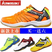 Giày cầu lông Kawasaki giày nam chính hãng giày đào tạo chuyên nghiệp Giày nữ thoáng khí chống trượt hấp thụ giày - Giày cầu lông