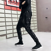 2018 mùa thu mới không chính thống Quần da PU thời trang hộp đêm DJ quần trẻ trung thợ làm tóc phiên bản Hàn Quốc của quần chân