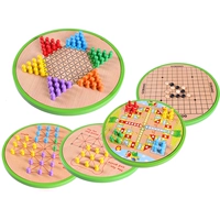 Trẻ em của giáo dục chuyến bay cờ vua backgammon checkers đa chức năng bàn lớn trò chơi cờ vua mẫu giáo cha mẹ và con đồ chơi bộ cờ vua kim loại