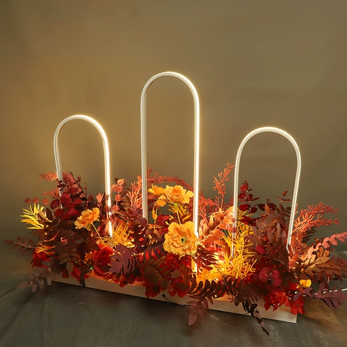 Новая свадебная дорога ведет n -ware Lighting Road Lead Wedding Floral Art Row Flower Road Светодиодная светодиодная лампа пояс светящуюся дорогу