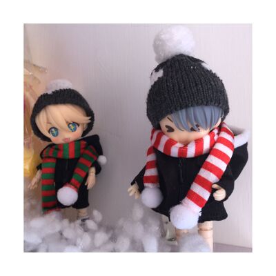 taobao agent OB11 Wat Coat GSC Body9 YMY Pennie's Treasure Box UFDOLL hat scarf Christmas hat