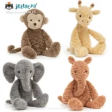 Jellycat, плюшевая успокаивающая кукла, Великобритания, слон, жираф, обезьяна