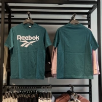 Reebok, летняя классическая хлопковая футболка с коротким рукавом, для влюбленных, с печатью вашего логотипа