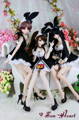 taobao agent 【SH agency】3 points BJD/SD/DD baby use the rabbit girl maid, the rabbit girl shaking the maid dress cute