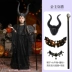 tranh halloween đơn giản Halloween Trẻ Em Trang Phục Cosplay Maleficent Phù Thủy Mẫu Giáo Trình Diễn Trang Phục Cô Gái Phù Thủy Đầm tranh halloween Trang phục haloween