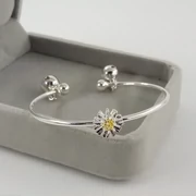 Nhật Bản và Hàn Quốc dễ thương vòng tay chuông bạc nhỏ hoa cúc tươi keo chuông sinh viên điều chỉnh vòng đeo tay tỏi