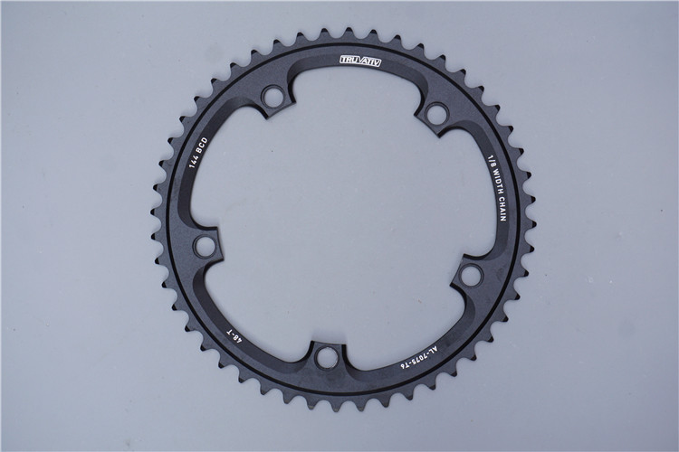 Xinrui & 48T & BlackSKE Hollow one Dental disc Disc Bicycle compete in speed 48T7075 aluminium alloy Dead flies Disc 144mm