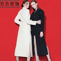 Áo len hai mặt cao cấp mùa thu và mùa đông mới Áo len cashmere giảm béo châu Âu và Mỹ - Áo len lót đôi áo khoác đôi nam nữ