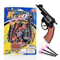 Sucker đồ chơi súng đặt cậu bé súng đạn mềm cạnh tranh không liên tục hướng dẫn sử dụng tóc khởi động súng lục ổ quay an toàn bán đồ chơi trẻ em