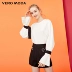Vero Moda mới rộng miệng strappy tay áo căng đan T-shirt | 317302512 áo phông dài tay Áo phông