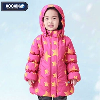 Moomin Muming quần áo trẻ em mùa đông mới trẻ em phù hợp với trượt tuyết ngoài trời in quần áo cotton tấn công chống thấm nước ấm quần áo trẻ em đẹp