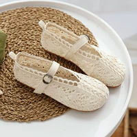Японские свежие летние универсальные сандалии на плоской подошве, белая обувь