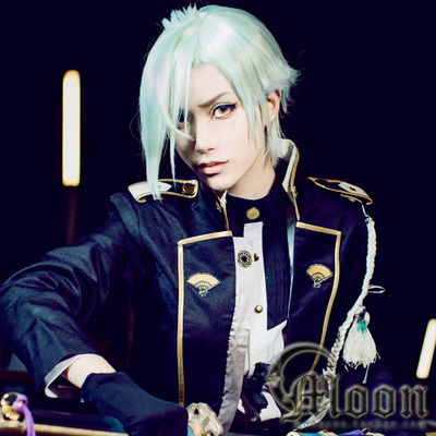 taobao agent 【Moon】Swordsmanship cos wig knee pill cosplay wig side is divided into long bangs!