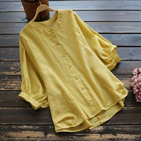 Летняя тонкая цветная рубашка, фонарь, топ, в корейском стиле