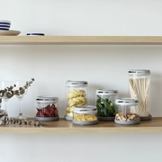 Nhà Kawashima Niêm phong lon Đồ dùng nhà bếp bằng thủy tinh Lưu trữ Bình trong suốt Lon trà Lưu trữ Bình thủy tinh Chai thủy tinh Spice Jar CW-11