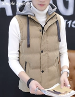 Không gian đơn giản 2018 mùa thu đông vest nam dày ấm áp vest giản dị vest Hàn Quốc phiên bản tự trồng màu rắn - Áo thể thao áo khoác thể thao nam